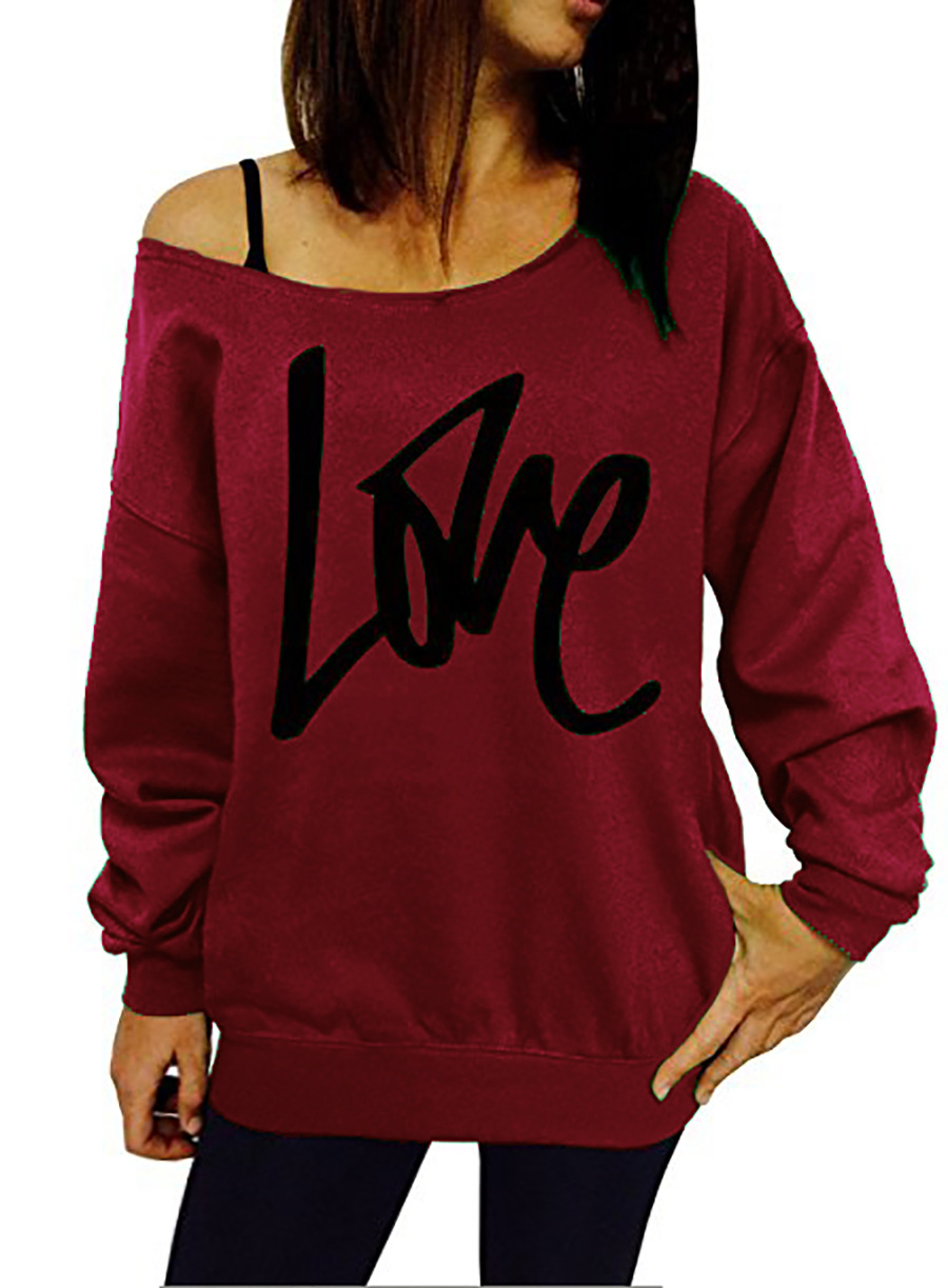 LOVE letter printing long-sleeved sweatshirt NSOY27423