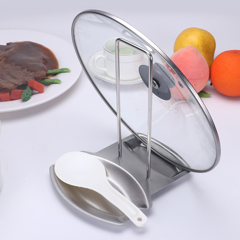 不锈钢锅盖架 厨房置物架 家用多公能收纳置物架坐式沥水支架盘