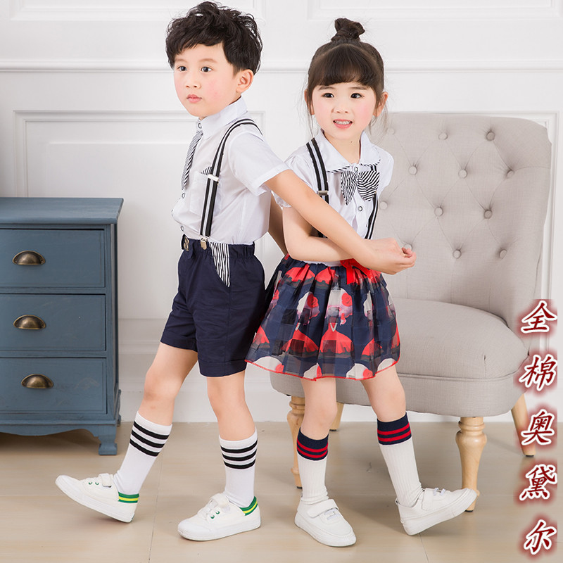校服批发 幼儿园园服 合唱演出服 2017夏款新品