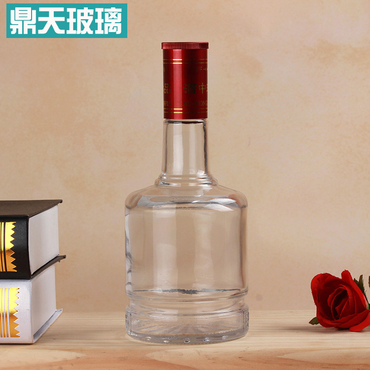 浓香型白酒瓶500ml自酿药酒瓶厂家直销透明玻璃空酒瓶子可定制