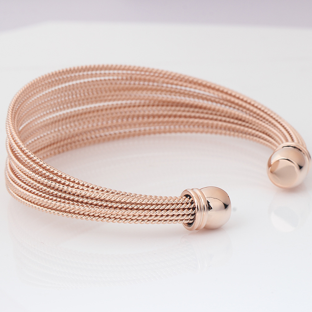 25g Weight Bangle Classification 1 Piece Quantity Casual, Daily Occasion Stainless Steel Material Solid Color Pattern Unisex Gender Plating Design Simple Style Style Stainless Steel Simple Style Solid Color Plating Bangle 4