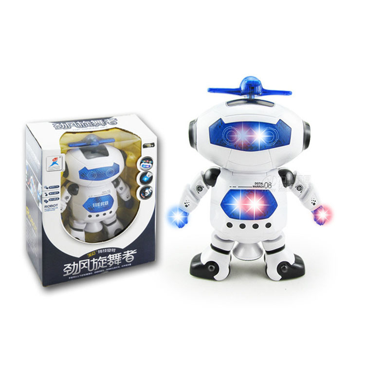 new pattern Space dance Electric robot 360 rotate lighting music Infrared Stall Best Sellers Toys