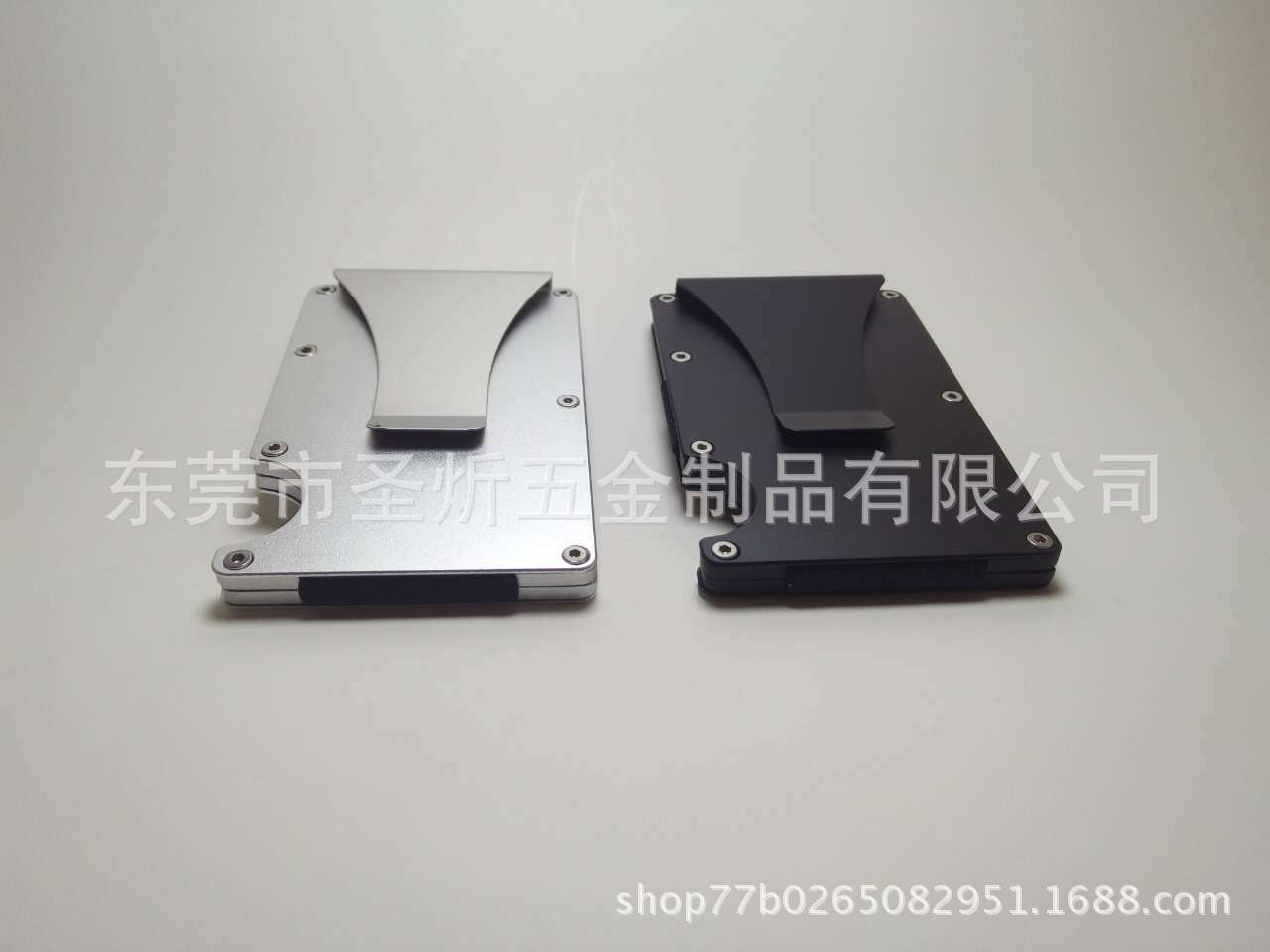 【工厂】超薄金属卡夹防磁卡夹黑色/银色现货卡夹卡包卡盒铝/碳纤-阿里巴巴