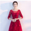  spring new banquet evening dress woman dress and dress red Bridal Gown