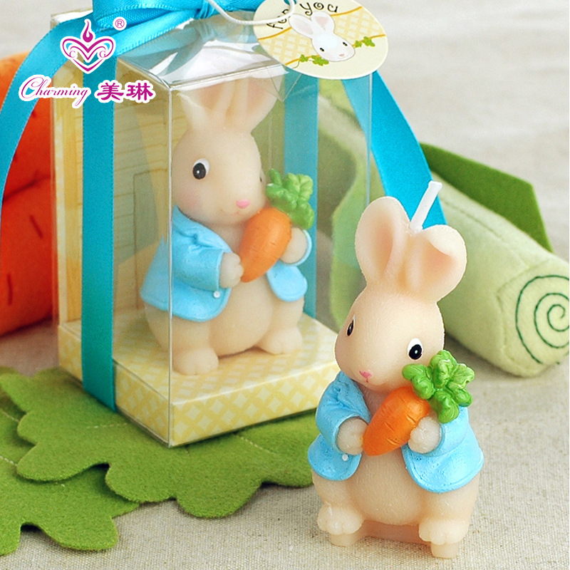 儿童生日派对用品 生日蜡烛 创意蜡烛 无烟蜡烛批发 胡萝卜兔生肖|ru