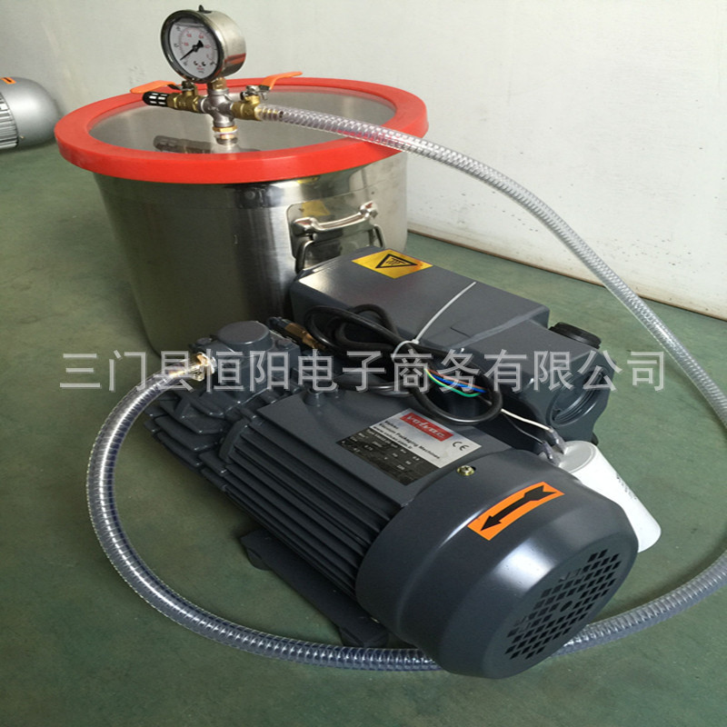 5加仑真空桶全套带真空泵不锈钢树脂胶水脱泡桶真空箱稳定木