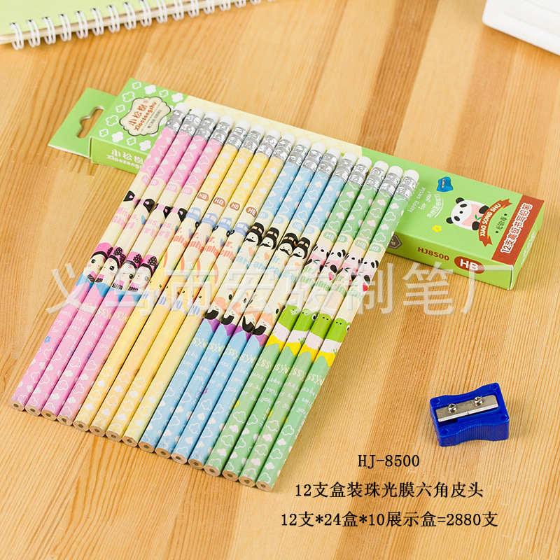 厂家直销小松树学生铅笔办公款hb12支盒装现货批发不断芯详情图2