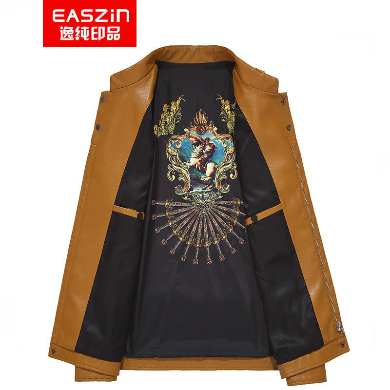 leather jacket man new pattern genuine leather leather clothing Middle-aged and young leather jacket coat On behalf of