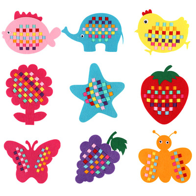 kindergarten manual diy Nonwoven weave Teaching aids children Early education Parenting activity Puzzle Toys Material Science