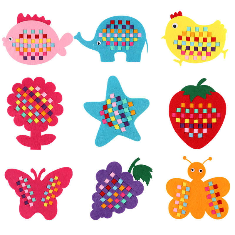 kindergarten manual diy Nonwoven weave Teaching aids children Early education Parenting activity Puzzle Toys Material Science