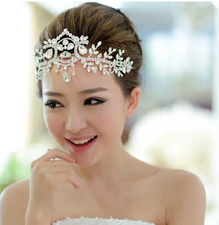 Rhinestone Forehead Headwear Crown Korea...