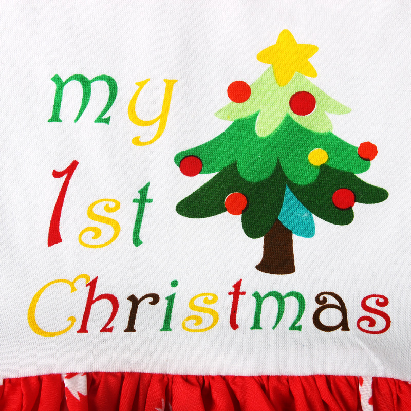 Festliches Mädchen Weihnachtskleid Mit Haarband Set_voghion.com