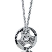 Dumbbell Barbell Combination Pendant Stainless Steel Necklace display picture 28