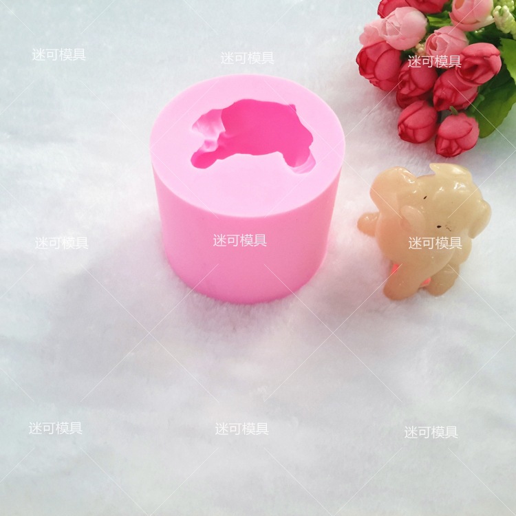 Molde fondant 3D tridimensional cerdo jabón hecho a mano molde de silicona molde de jabón suave grueso molde de jabón molde de pastel