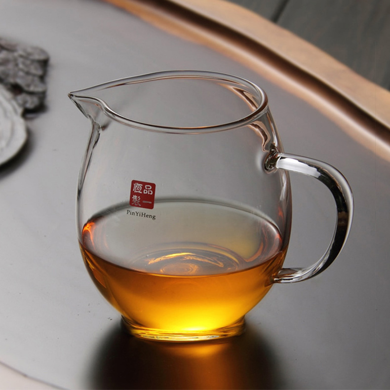 品一恒茶具加厚耐热玻璃茶具公道杯 茶海 茶具套装龙胆分茶器