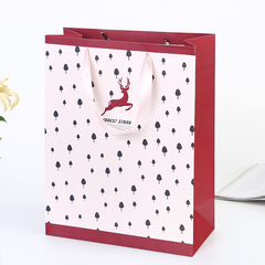Large Vertical Cartoon Striped Gift Bag for Couples and Friends, Birthday Packaging Paper Bag for Shopping and Clothing