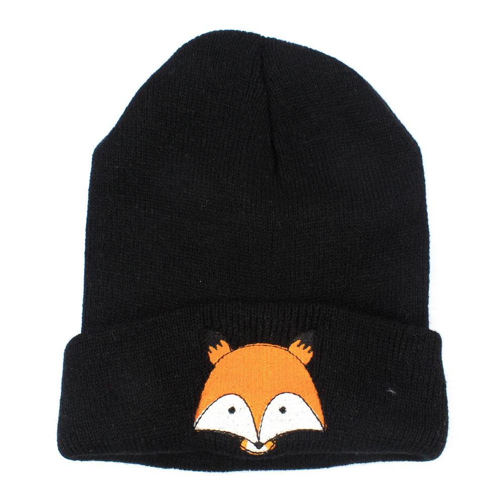 Children Unisex Cute Fox Embroidery Wool Cap display picture 4