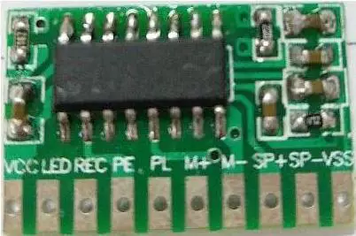 DL3349 8-20s записывающий ИК, один ИК, SOP16L, 5 кнопок, с индикаторами записи и звука