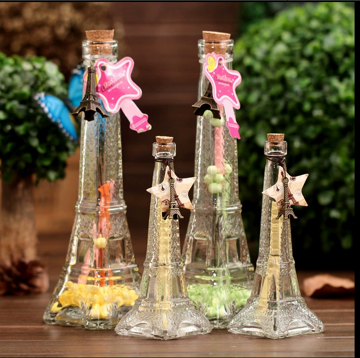 Стеклянная бутылка Paris Eiffel Tower, прозрачная креативная стеклянная бутылка, пробковая красивая бутылка, стеклянная бутылка Xuzhou