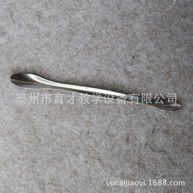 64042双头不锈钢药匙16cm药勺中小学教学仪器实验室器材化学