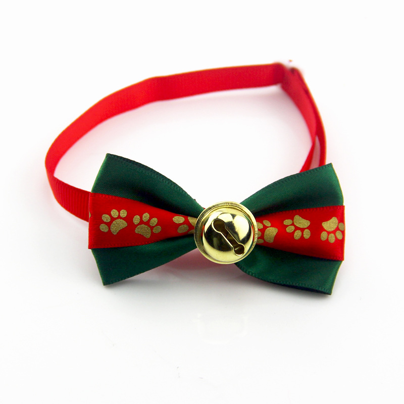 Casual Ribbon Christmas Color Block Polka Dots Bowknot Pet Accessories display picture 11