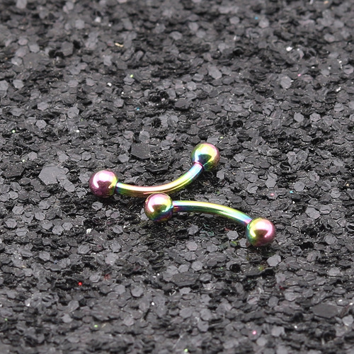 European and American hip-hop punk jewelry hot sale curved barbell titanium steel eyebrow nail lip nail piercing jewelry manufacturer cross-border wholesale