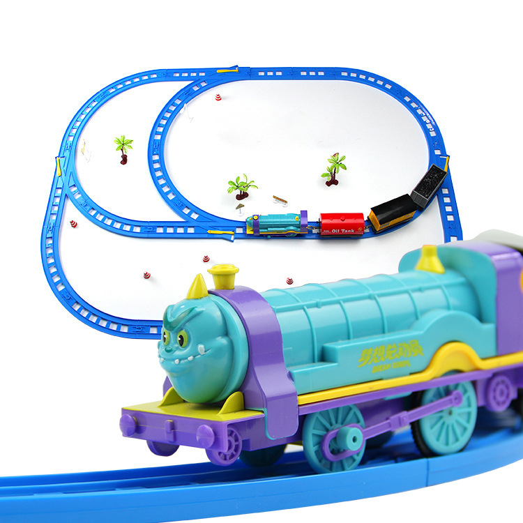新款儿童玩具梦想号轨道车 过家家玩具套装 卡通电动轨道小火车