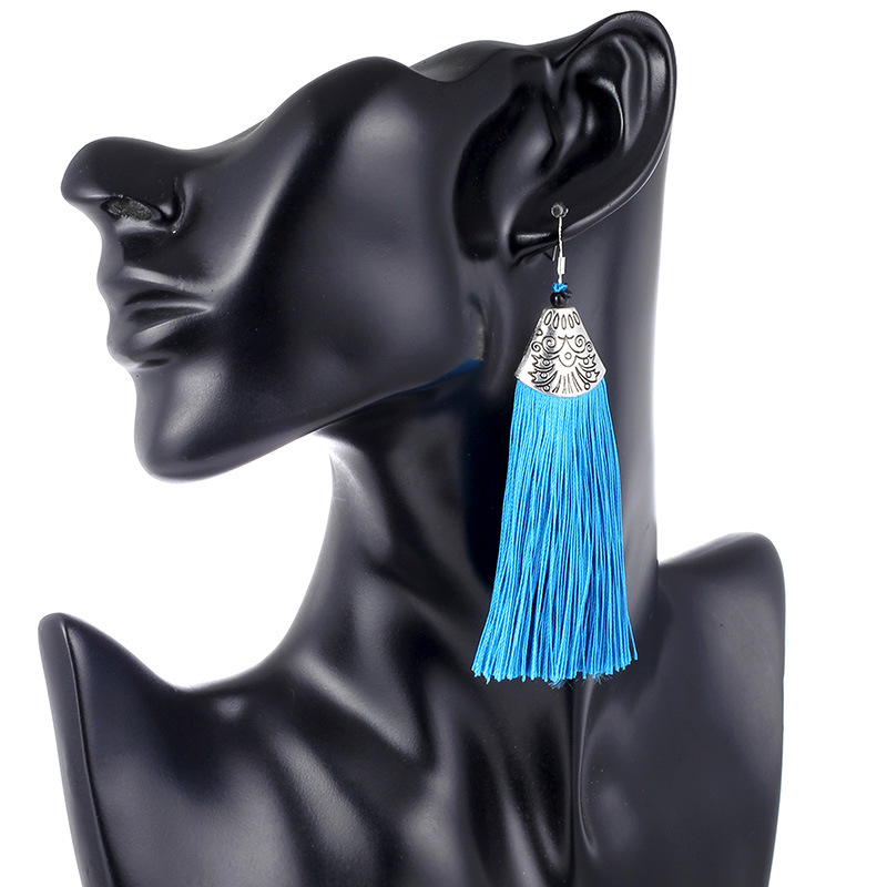 Tassel Earrings Chinese Ethnic Fashion Personality Simple Long Earrings display picture 2