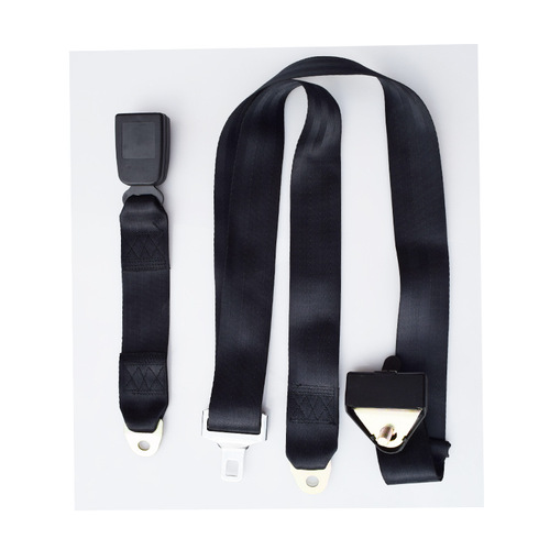 Three-point safety belt, car safety belt, driver's seat belt, vehicle, truck, passenger car side insert three-point type