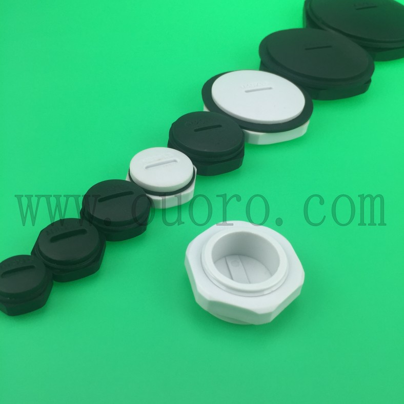 【欧润】M50X1.5 全新环保塑料尼龙PA圆形闷盖堵头管堵买1送2