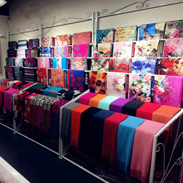 鐵藝圍巾架落地展示架絲巾架子陳列架圍巾貨架道具布料面料架