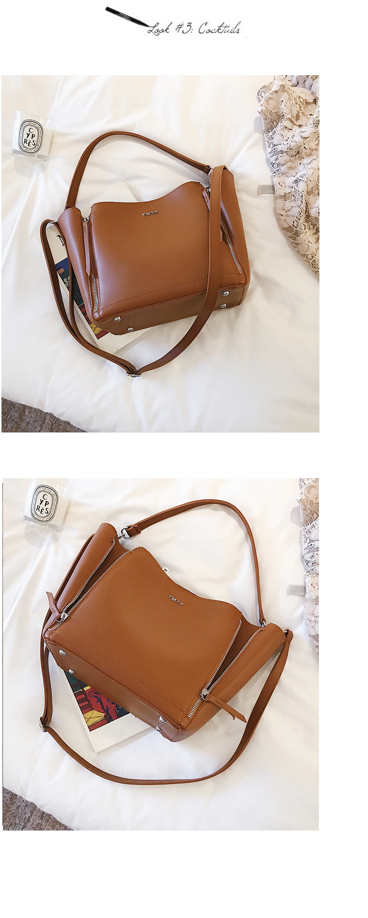 Korean version PUfashion bag (brown)NHPB0254-brown