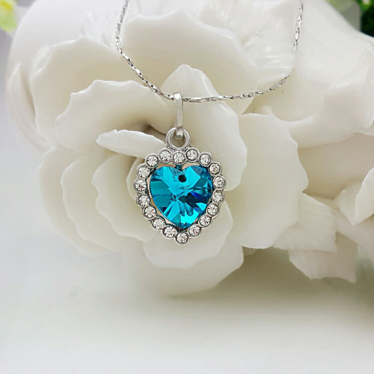 Fashion Retro Ocean Heart Alloy Earring Necklace Ring Set display picture 2