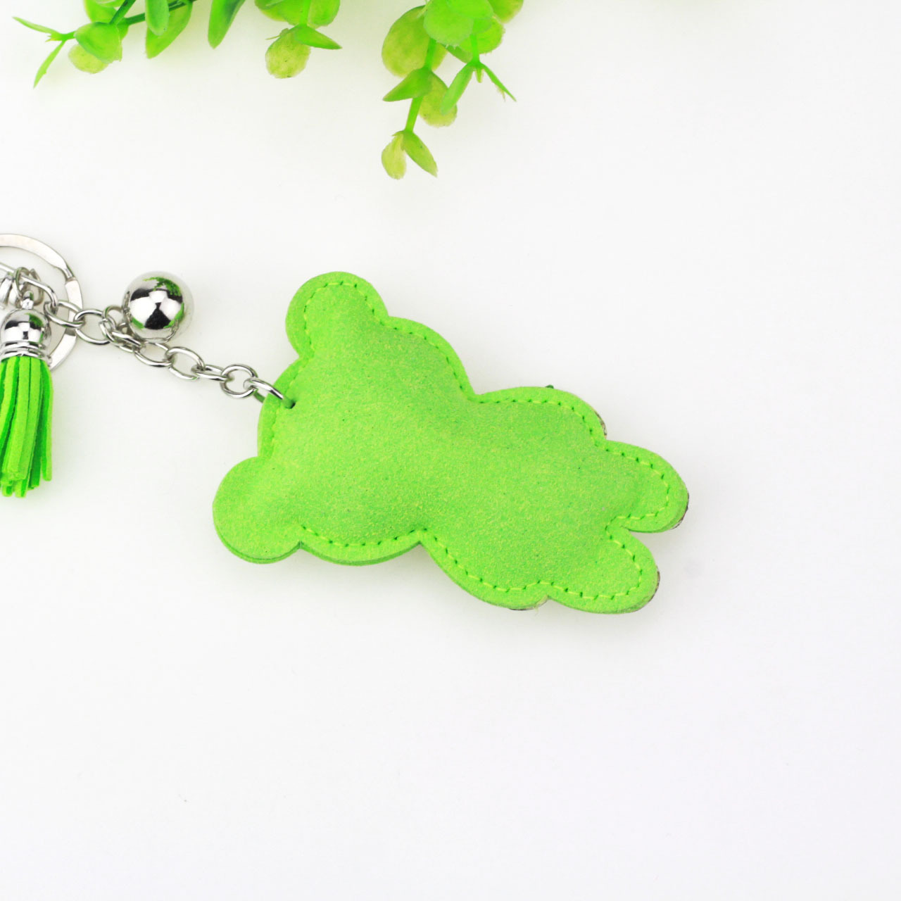 35g Weight Keychain Classification 1 Piece Quantity Daily Occasion Flannel Material Bag, Bear Pattern Women's Gender Diamond Design Cute, Korean Style Style 1 Piece Bag Bear Keychain Flannel Women's Cute Korean Style Keychain 13