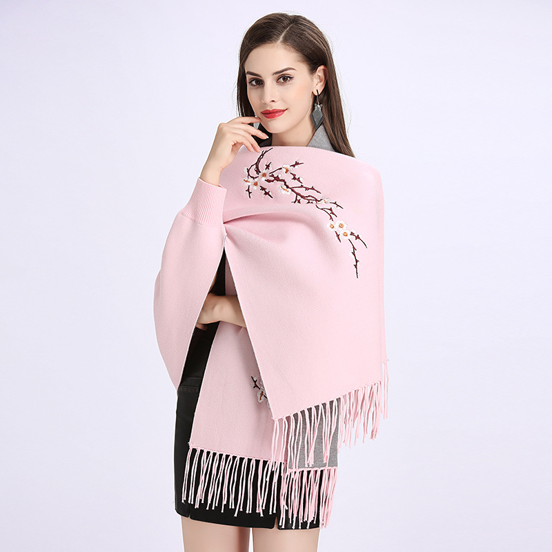 1109# Spring Style Embroidered Tassel Knitted Shawl Knitted Cardigan Shawl Knitted Shawl Jacket
