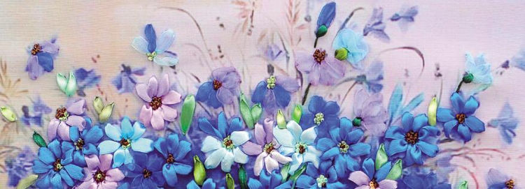 Oujin nianhua Bordado Cinta Directa de Fábrica de impresión en color pintura colgante Azul fragancia sala de estar decoración de entrada