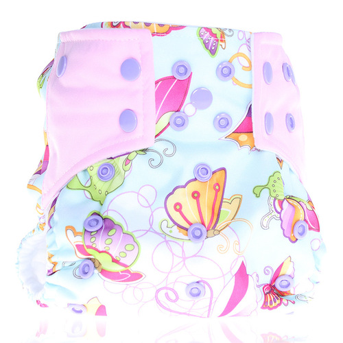 New Arrivals Colorful Ear-shaped Snaps Anti-leak Washable Cloth Diaper Eco-friendly Breathable Cartoon Multi-color