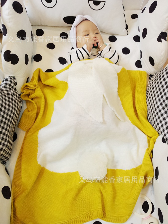 兔子毛线空调毯 (8)