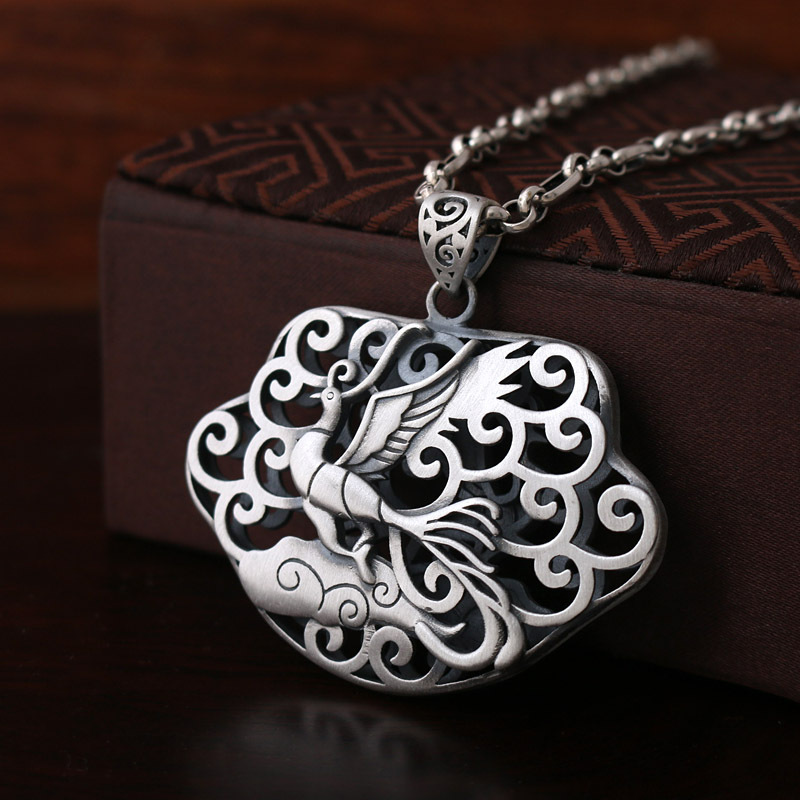 Matte double-sided ethnic Phoenix handmade