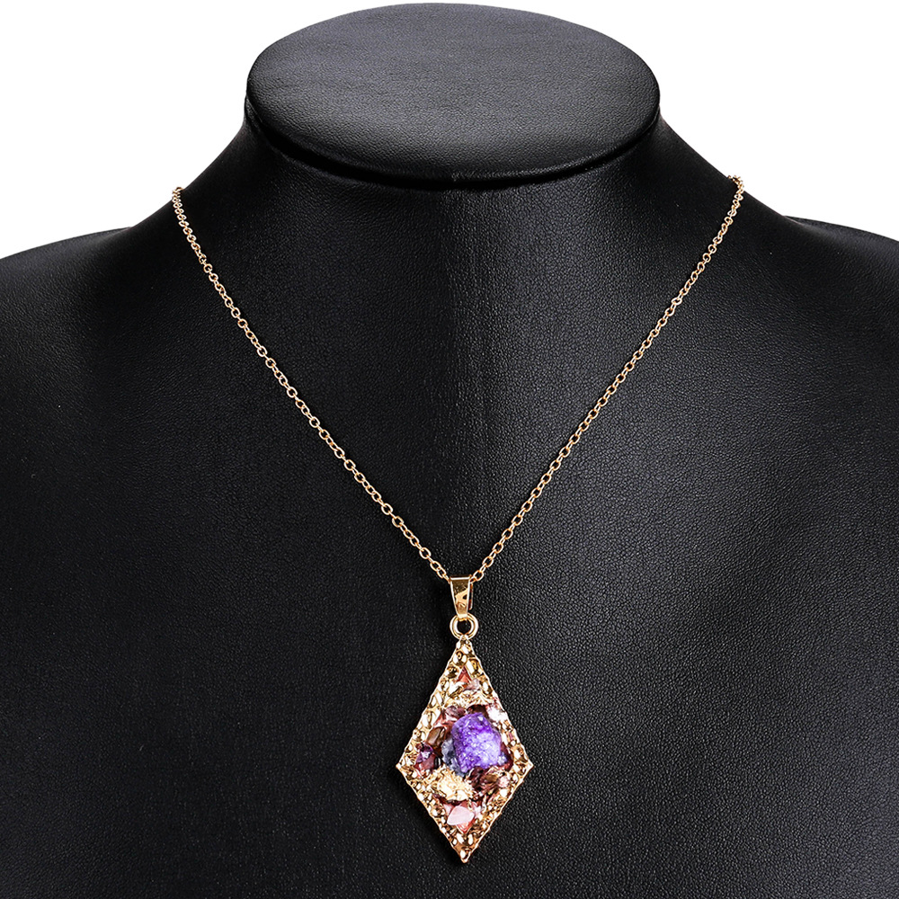 Exotic alloy plating necklace (gray)NHJE0436-gray
