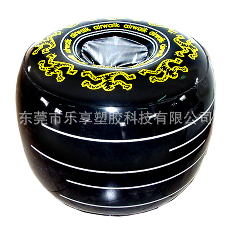 卡通毛绒充气凳子优质毛绒卡通加厚pvc充气沙发成人充气板凳批发|ms