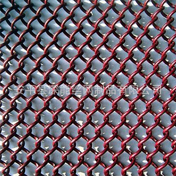 厂家定做 勾花装饰网 金属网帘 装饰网帘  菱形孔金属装饰网帘