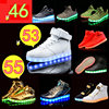 Factory spot wholesale LED colorful night light shoes A piece of USB charging men's and women's lamp shoes high -top light shoe