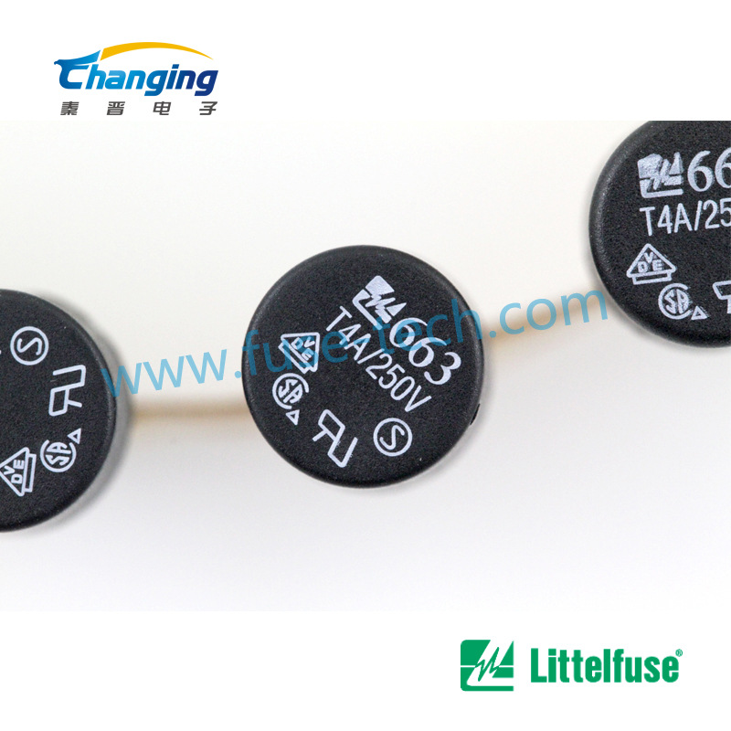 0663004.ZRLL 4A 250V 力特8*8MM 黑色圆柱形微型保险丝