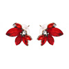 Multicoloured metal earrings, European style, simple and elegant design, Aliexpress