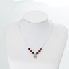 Organic accessory, natural ore, onyx necklace, beads, pendant, European style, 3D, wholesale