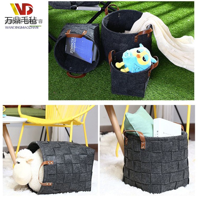 毛毡收纳箱 家居百货便携置物架杂物脏衣篮儿童玩具收纳筐批发