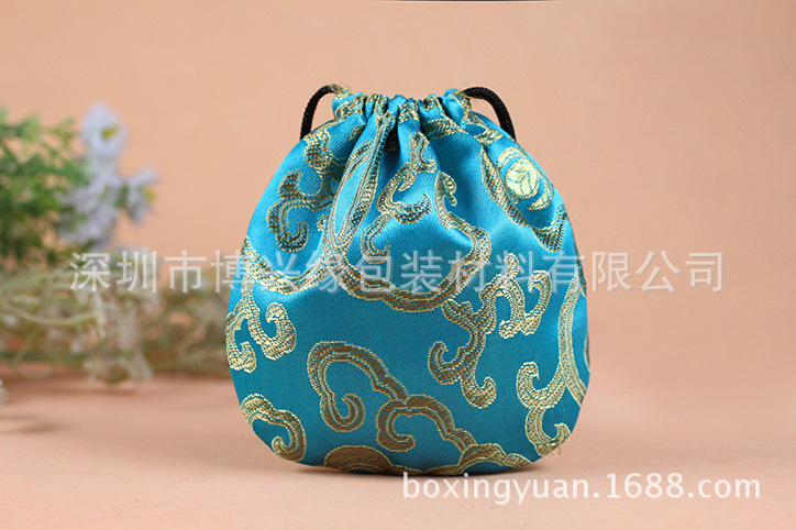深圳厂家定制丝绸首饰袋珠宝首饰袋好质量拉绳束口袋批发