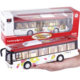 [Boxed] Eagle Global Travel Bus Alloy Sound and Light Car Model Open Door Children's Toy Car 6011B