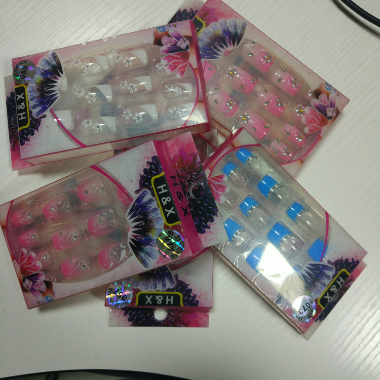 Nail art painted nail stick drill fake nails low price clearance 12 boxed without glue stall supply Nail art painted nail stick drill fake nails low price clearance 12 boxed without glue stall supply